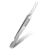 Lash Eyelash Extension Tweezers Stainless Steel 45 Degree Curved Tweezers Eyelash Applicator Tools Tweezers for Eye Lash