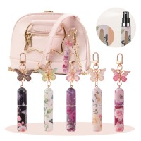 New Popular 5ml Fragrance Bottles Fine Mist Spray Cosmetic Perfume Samples Aromatherapy Bottles Portable Perfume Bottles Travel Perfume Vials with butterfly-shaped keychain cute girly perfume bottles