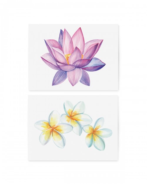 Bali Flower Set - TATTon.me temporary tattoos