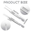 Lash Eyelash Extension Tweezers Stainless Steel 45 Degree Curved Tweezers Eyelash Applicator Tools Tweezers for Eye Lash