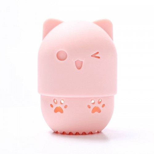 Cute Soft Silicone Portable Makeup Sponge Holder