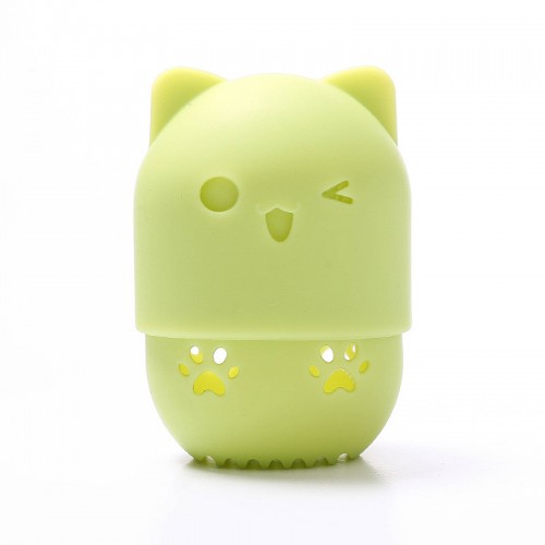 Cute Soft Silicone Portable Makeup Sponge Holder