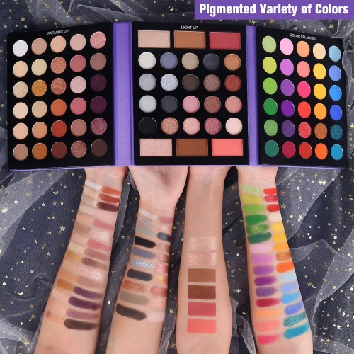 UCANBE 86 Colors Nude Eyeshadow Palette with 15pcs Makeup Brushes Set