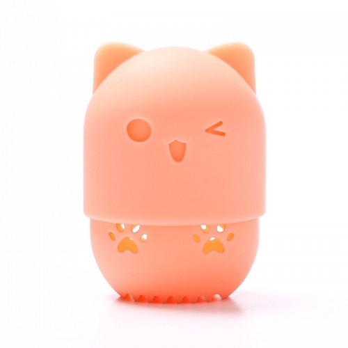Cute Soft Silicone Portable Makeup Sponge Holder