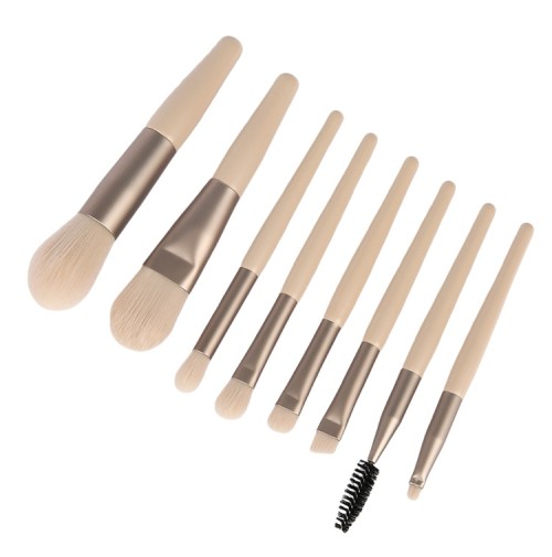 8PCS Vegan Cruelty-Free Plastic Handle Makeup Brush Set