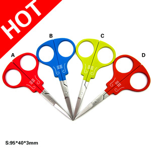 2018  high quality stainless steel rubber and plastic nail tool manicure nail cuticle scissor makeup scissor