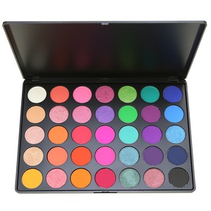 2019 Most popular Multi makeup colored High Quality organic Eyeshadow Palette,35 color magnetic Glitter pallet eye shadow