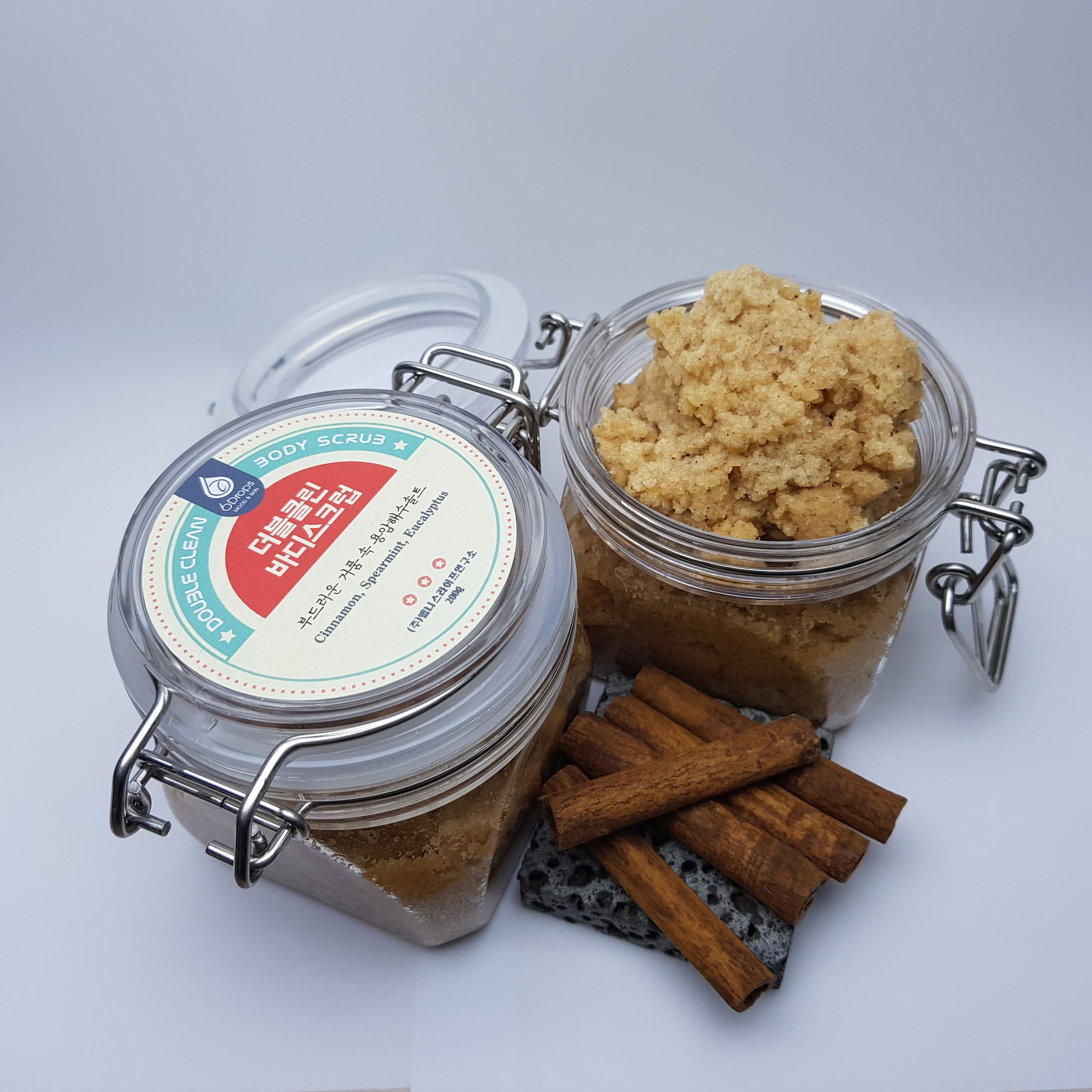 6-Drops Jeju Magma Sea Salt Body Scrub - DOUBLE CLEAN 200g