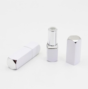 Aluminum Hot Stamping White Lipstick Tube