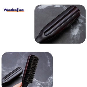 Beech wood handle 100% mustache massage comb wood boar bristle oil brush for men mustache beard shaving brush