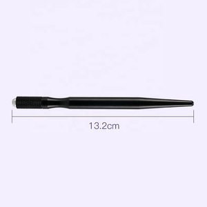 Black Single Head Eyebrow Microblading Tool Handle Pen Cosmetic Tattoo Permanent Makeup Tattoo Gun For Brow Lip Eyeliner