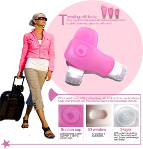 BPA Free Silicone Travel Bottle Travel Makeup Set