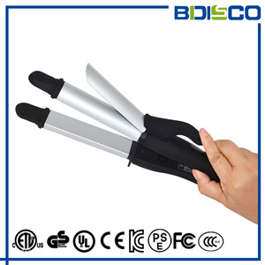 Ceramic hair curler machine prince 2 in 1 hair straightener/curling iron
