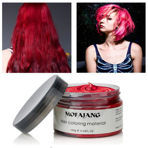 Color Hair Wax Styling Pomade Silver Grandma Grey Temporary Hair Dye Disposable Fashion Molding Coloring Mud Cream