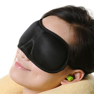 Contoured Comfortable Private Label Eyemask Luxury Fashion Sleeping Memory Foam Sleep Covers 3D Eye Mask With Ear Plugs