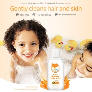 CURLYMOMMY Private Label Sulfate Free Biotin Kids Curly Hair Products Set