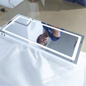 Custom wall-mounted decorative frameless acrylic led makeup mirror