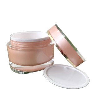 Double Walled Cosmetic Acrylic Cream Jars ,Skin Care Cream Jar For Cosmetics