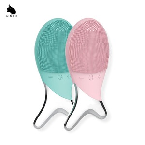 Electric Rechargeable Fish Scraping Plate Silicone Facial Cleanser Brush Vibration Massage Multi-Functional Beauty Equipment