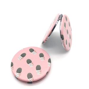 Fashion Design  Pu Leather Pocket compact Mirror