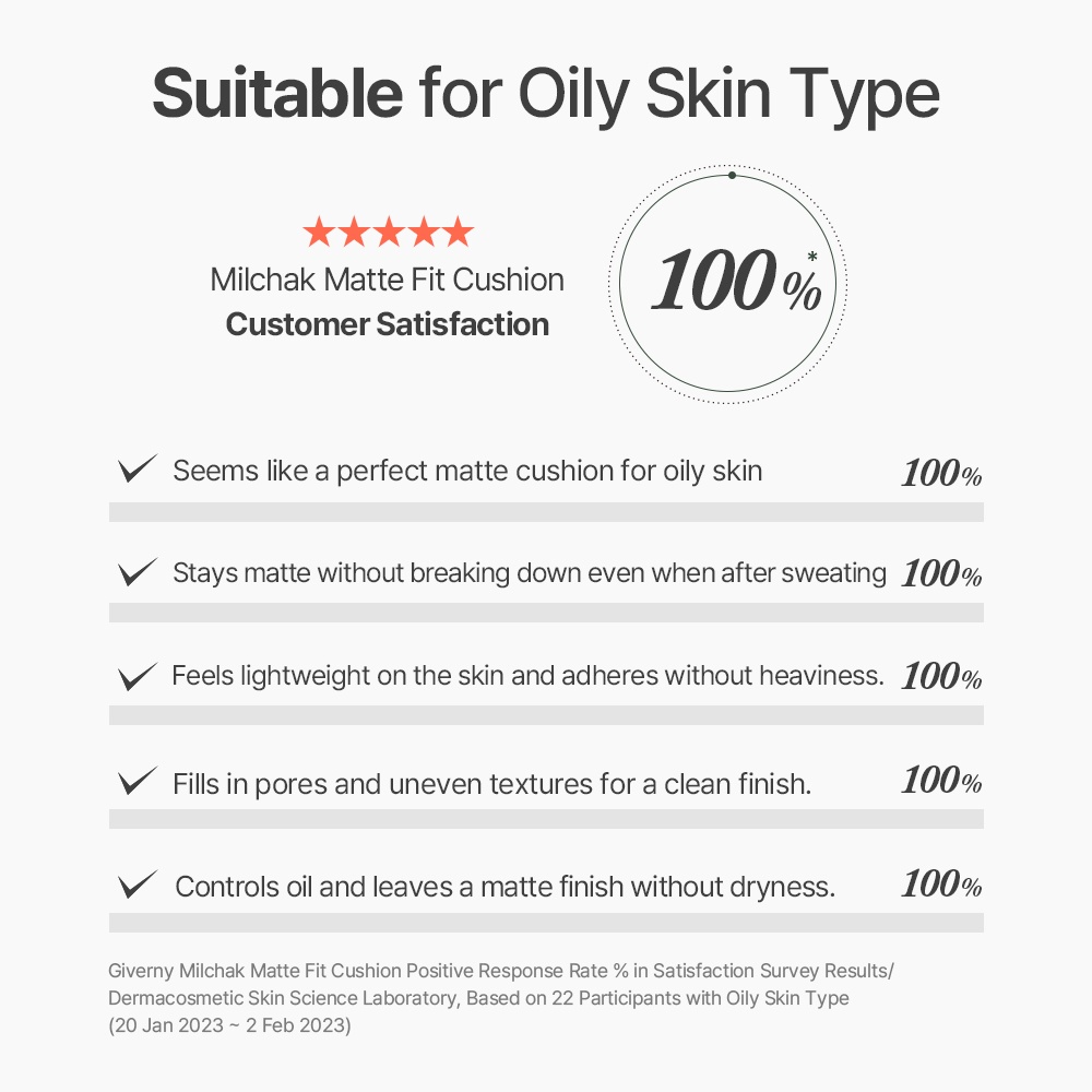 [GIVERNY] Milchak Matte Fit Cushion (3 shades)