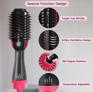 Hot Air Brush Hair Dryer Aibesser Hair Dryer Brush 5 In 1Hair Dryer Brush With Travel Case