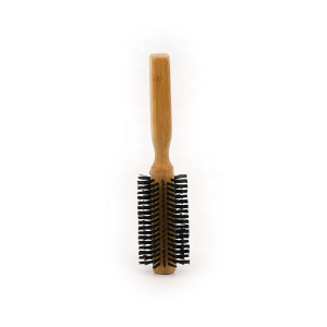 Hot sale boar bristle hair brush wooden round rolling style brush