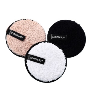 Hot selling 3 kinds of color face makeup remover 12cm eco makeup remover pads washable