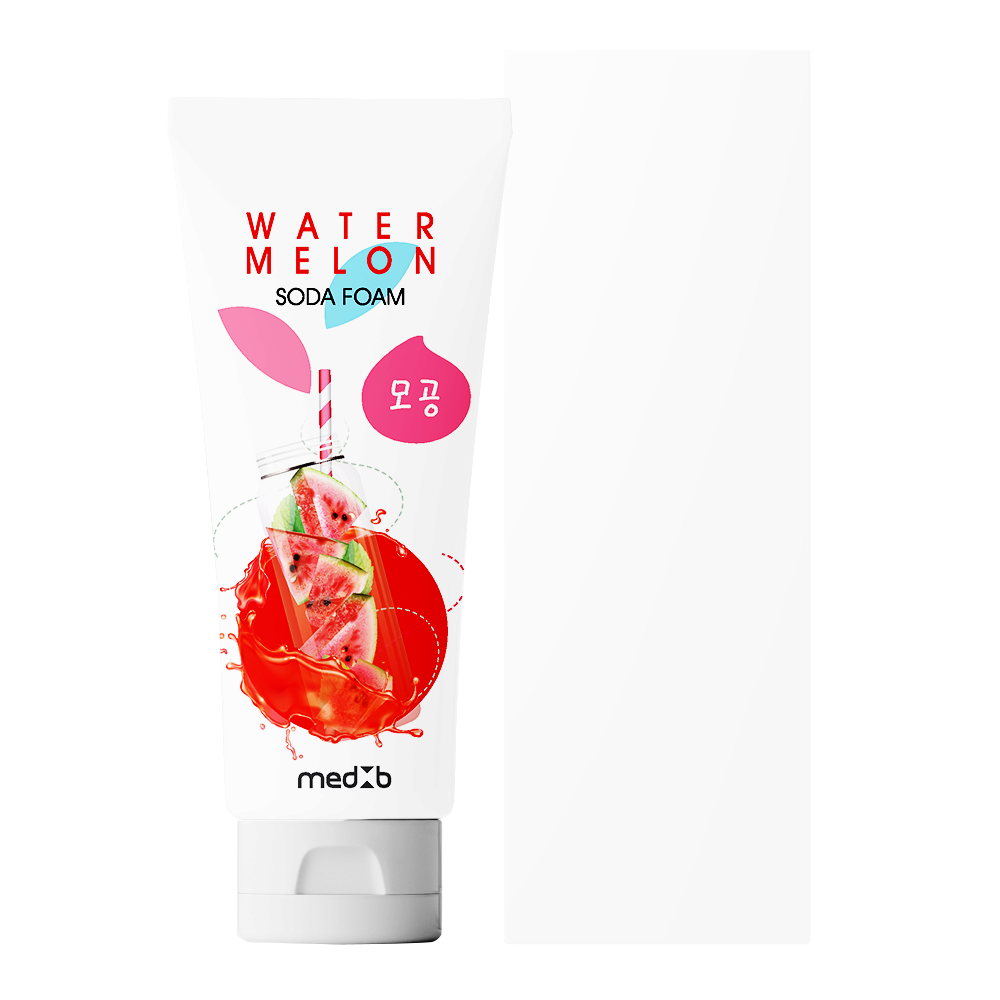 MEDB Watermelon Soda Foam - Cleansing Foam - Facial Cleanser with Baking Soda