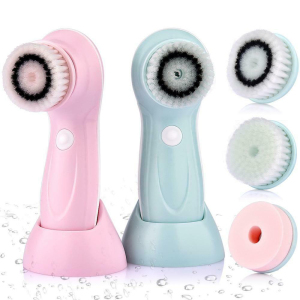 Mini Electric Silicone Face Brush Massager Cepillo Facial Beautiful Silicone Facial Cleansing Brush