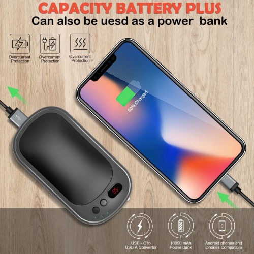Mini Pocket Hand Warmer 2 in 1 Power Bank Hand Warmer Phone Charger Wholesale Reusable Hand Heater