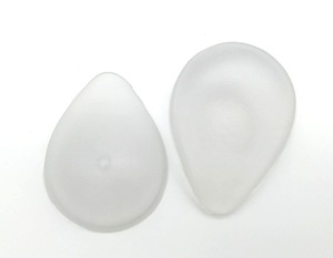 New Fashion Transparent Drop Shape Hight Quality Fake Breast Real Silicone Curve Back Breast Form