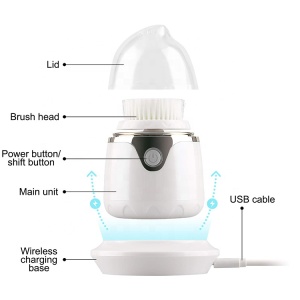 Newest Wireless Charging face brush electrich Waterproof Face Brush from facial cleansing brush China Supplier