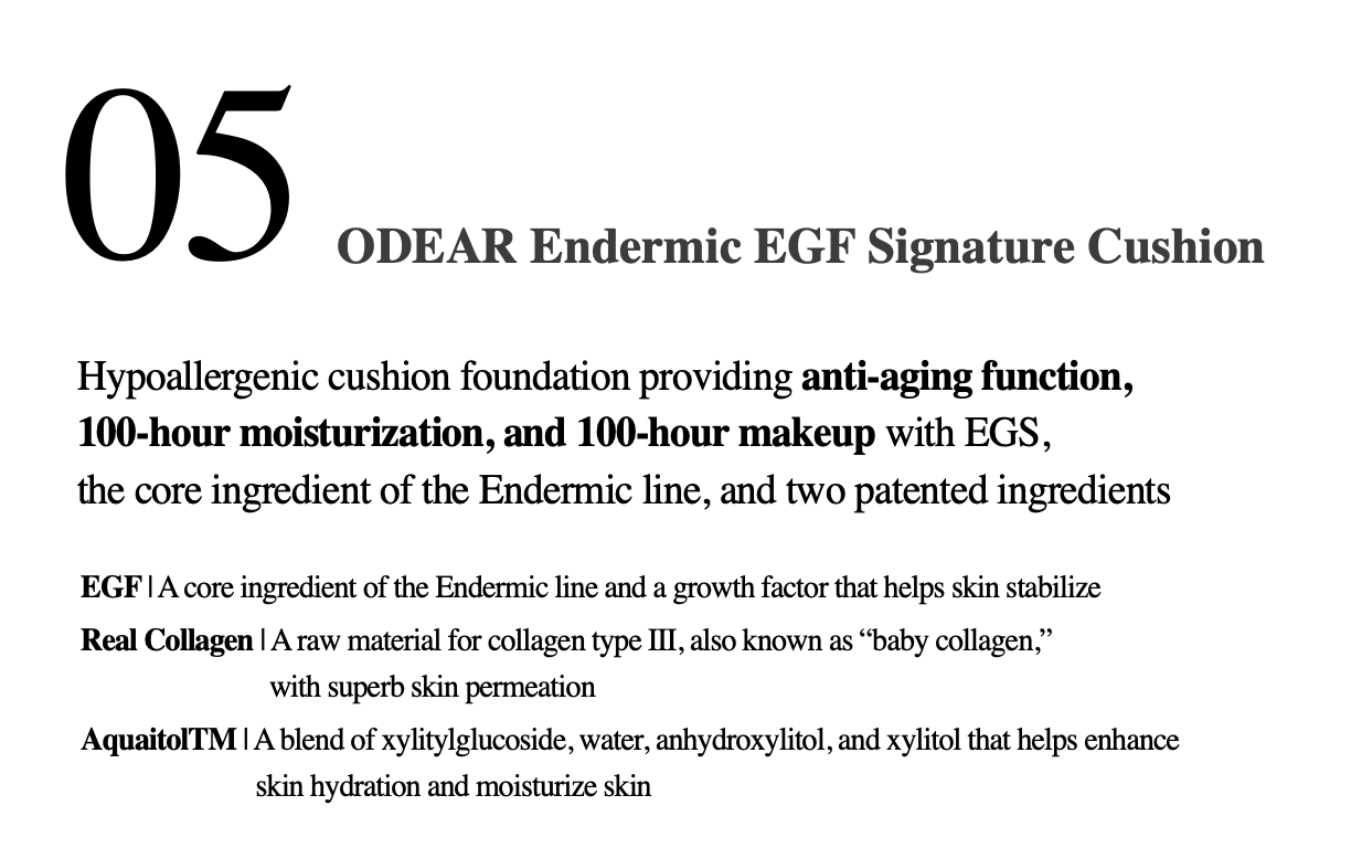 [ODEAR] Endermic EGF Signature Cushion