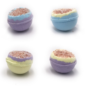 OEM Private Label Many Color Rainbow Bath Bomb Skin Clean Cupcake Bath Bomb With Oil Salt