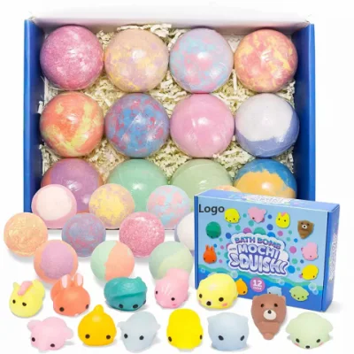 Organic Bath Bomb Gift Set Small Toys for Surprise Gift Cylinder Packaging