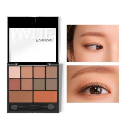 Private Label 10 Color Matte Smoked Eye Shadow Palette Easy to Wear Beauty Lady Palette Hot Sale Waterproof Sweat Proof