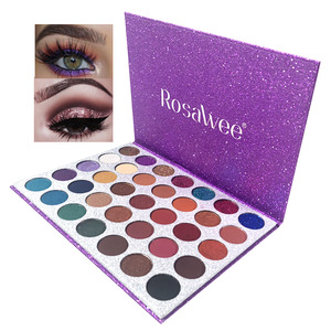 Private Label Cosmetics Makeup 35 Color Cardboard Eyeshadow Palette