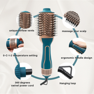 Professional Hair Dryer Hot Air Brush Styler One Step Hair Dryer