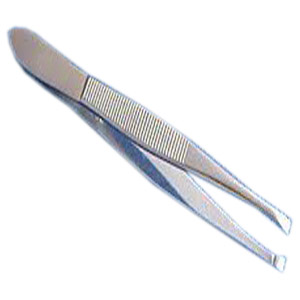 Stain finish quality straight eyebrow tweezers