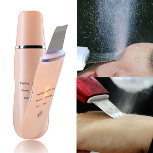 ULTRASONIC EMS GALVANIC FACIAL SKIN CLEANER SKIN SCRUBBER  Rechargeable EMS ultrasonic skin scrubber