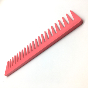 wholesale good quality plastic wide tooth colorful plastic logo comb