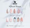 La Perle Short Squoval Premium Press-On Nails Kit, Gloss Nude Reusable Salon False Nails With Full Tool Set