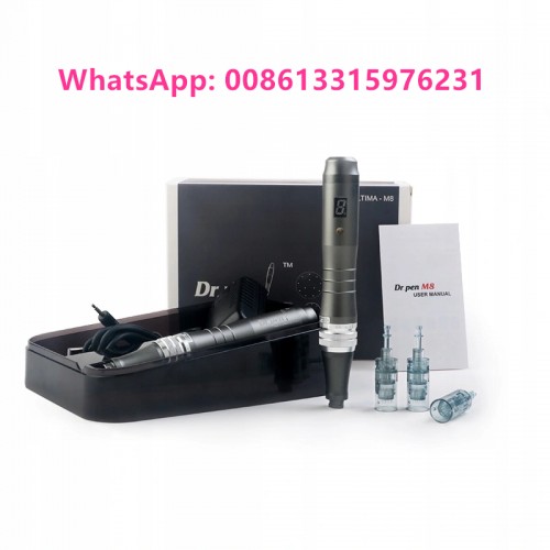 Professional dr.pen needle ultima m8 rechargeable derma pen microneedling dermapen with LED display cartridges rolling system for face skin care home use