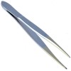 Gold Tipped Surgical Grade German Stainless Steel Tweezer (Slanted)-Flawless Eyebrow and Facial Hair Shaping and Removal Tweezer