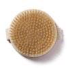 Wooden bath scrub brush for dry skin