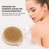 Wooden bath scrub brush for dry skin