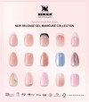 La Perle Short Squoval Premium Press-On Nails Kit, Gloss Nude Reusable Salon False Nails With Full Tool Set