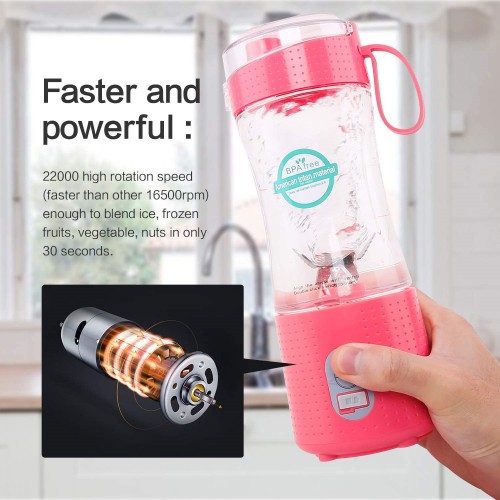 2020 New Personal Size Smoothies and Shakes Handheld Fruit Machine USB Rechargeable Portable Mix Blender