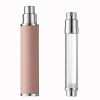 Travel Portable Pocket 10ML High-grade Magnet Genuine Leather Spray Nano Nozzle Perfume Bottle Glass Bottom Filling